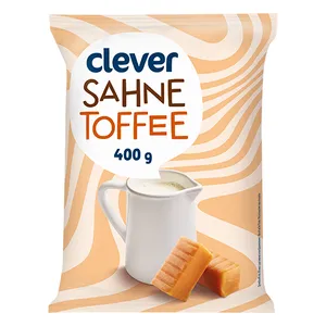Karameliniai Toffee saldainiai CLEVER, 400 g