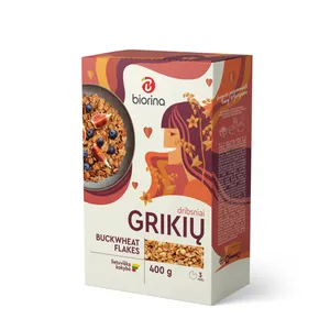 Grikių dribsniai BIORINA dėžutėje, 400 g