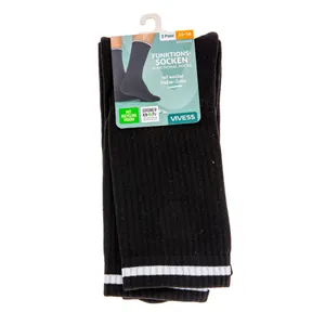 VIVESS sportinės kojinės, juodos, dydis 35-38, 2 poros