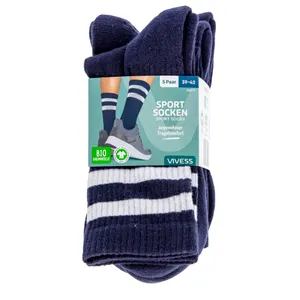 VIVESS sportinės kojinės, mėlynos, dydis 39-42, 5 poros