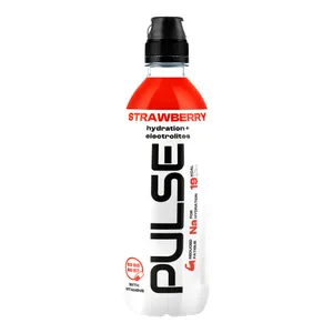 Negazuotas braškių skonio gaivusis gėrimas PULSE, 500 ml