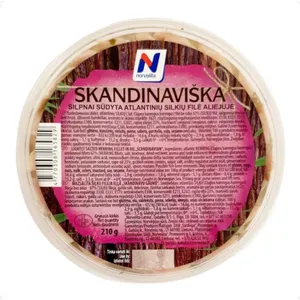 Atlantinių silkių filė Skandinaviška, 210 g