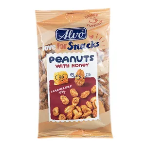 Karamelizuoti žemės riešutai su medum ALVO, 150 g