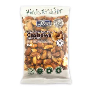 Kepinti, sūdyti anakardžių riešutai su luobele ALVO, 150 g
