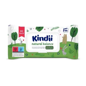 Drėgnos servetėlės, KINDII NATURAL BALANCE, 96 vnt