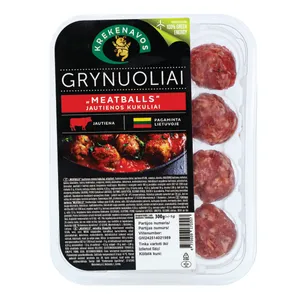 Jautienos mėsos kukuliai MEATBALLS Grynuoliai, 300 g