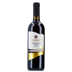 Raudonasis sausas vynas PUNTALEVANTE PRIMITIVO PUGLIA IGT (13,5%), 750 ml