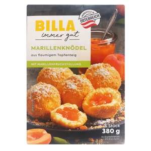 Šaldyti varškės kukuliai su abrikosų įdaru BILLA, 6 vnt. 380 g