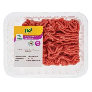 Smulkinta maišyta kiauliena ir/jautiena dujose, IKI, 400g