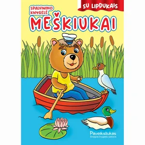 MEŠKIUKAI. SPALVINIMO KNYGELĖ SU LIPDUKAIS