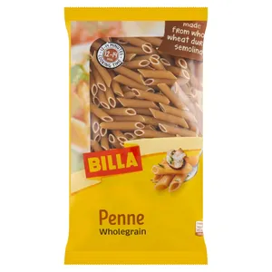Pilno grūdo makaronai penne, BILLA,  500 g