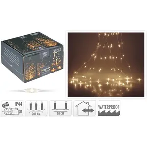 Šviečianti girlianda užuolaida 200 LED