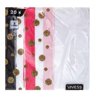 VIVESS servetėlės taškuotos 38 cm