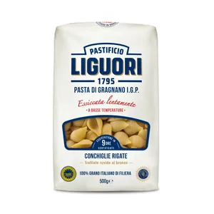 LIGUORI kietagrūdžiai itališki makaronai Conghiglie rigate (kriauklelės), 500 g