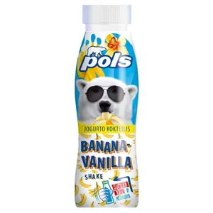 Bananų ir vanilės jogurto kokteilis POLS, 220 g
