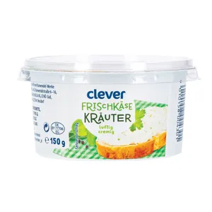 Tepamas kreminis sūris su žolelėmis CLEVER, 150 g