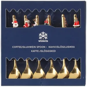 Kalėdinių arbatinių šaukštelių rinkinys WINTERIA, 6 vnt