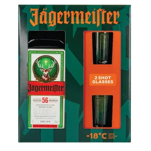 Likeris JAGERMEISTER 35% 0,7L dėž. + 2 žali stikliukai