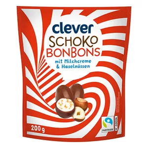 Saldainiai CLEVER Schoko Bonbons, 200 g