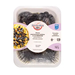 Midijos grietinės-česnakų padaže pasterizuotos, 0,76 kg
