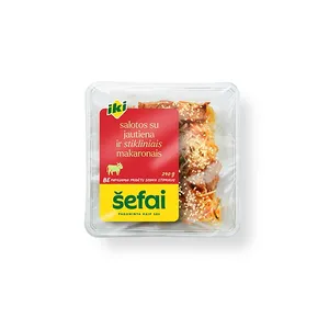 Salotos su jautiena ir stikliniais makaronais, IKI ŠEFAI, 290 g