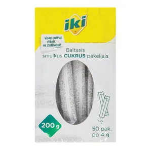 Baltas, smulkus cukrus IKI 4gx50