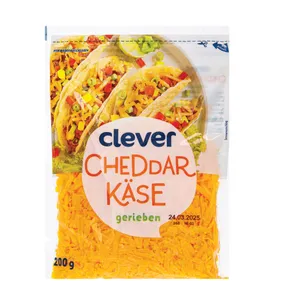 Tarkuotas čederio sūris CLEVER, 200 g
