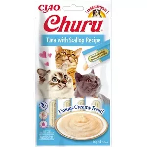 Skanėstai katėms su tunu ir šukutėmis CHURU, 56 g
