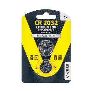 Elementai VIVESS CR2032, 3V, 2 vnt
