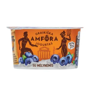 Jogurtas su mėlynėmis, GRAIKIŠKA AMFORA, 3,1% rieb., 150 g