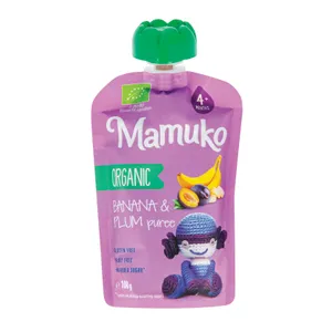 Ekologiška bananų ir slyvų tyrelė MAMUKO, 100 g