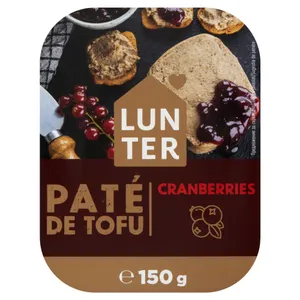 Tofu paštetas LUNTER,  su spanguolėmis, 150 g