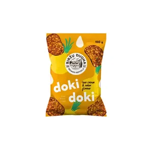 Keptos duonos traškučiai grietinėlės ir svogūnų skonio DOKI DOKI, 150 g