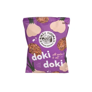 Keptos duonos traškučiai su česnaku ir druska DOKI DOKI, 150 g