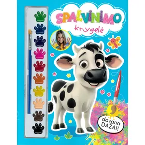 Spalvinimo knygelė su dažais