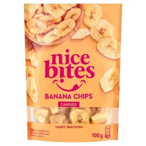 Bananų traškučiai NICE BITES, 100 g