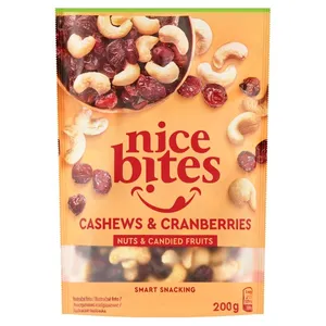 Spanguolės ir anakardžiai NICE BITES, 200 g