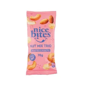 Trijų riešutų mix skrudinti, nesūdyti NICE BITES, 70 g