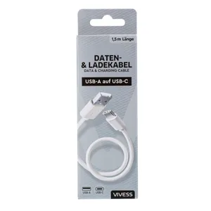 Duomenų ir įkrovimo laidas iš USB-A į USB-C VIVESS