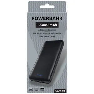Nešiojamas įkroviklis 10 000 mah VIVESS