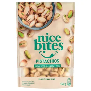 Kepintos, nesūdytos pistacijos NICE BITES, 150 g