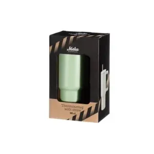 Termo puodelis su šiaudeliu MAKU DEAL 900 ml, žalias