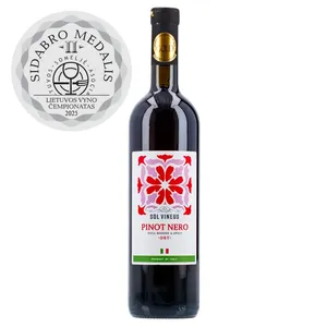 Raudonasis sausas vynas SOL VINEUS PINOT NOIR DI PAVIA (12%), 750 ml
