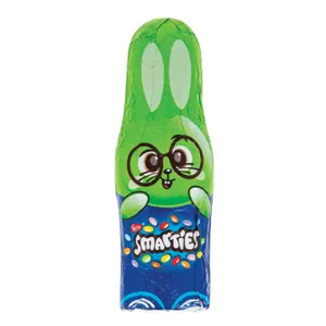 Šokoladinis kiškis su pieninio šokolado saldainiais padengtais cukraus glaistu NESTLE SMARTIES