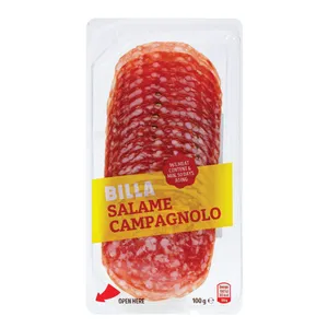 Vytintas kiaulienos saliamis BILLA, pjaustytas, 100 g