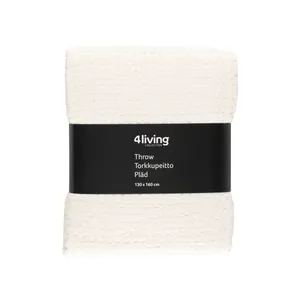 Pledas 4LIVING 30x160 cm balta spalva