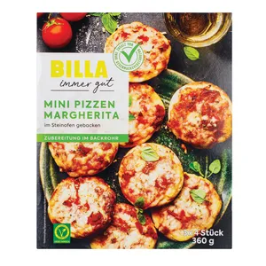 Šaldytos mini picos Margarita BILLA IMMER GUT, 360 g