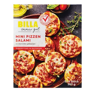 Šaldytos mini picos su saliamiu BILLA IMMER GUT, 360 g