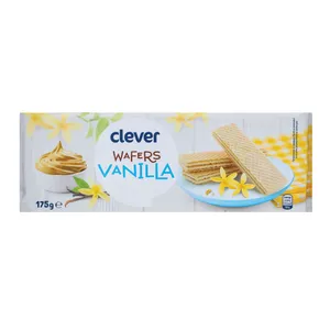 Vafliai su vaniliniu įdaru CLEVER, 175 g