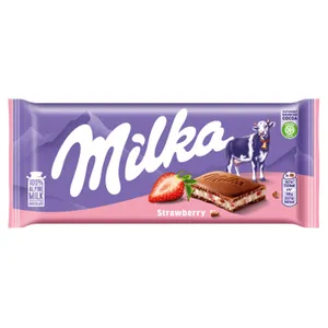 Šokoladas Milka Strawberry 100g
